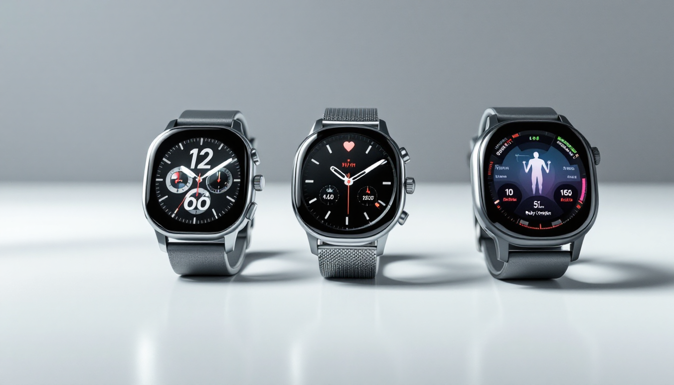 내구성 좋은 소재, 선명한 디스플레이, 체성분 측정 기능을 강조하는 세 가지 과체중 맞춤 스마트워치