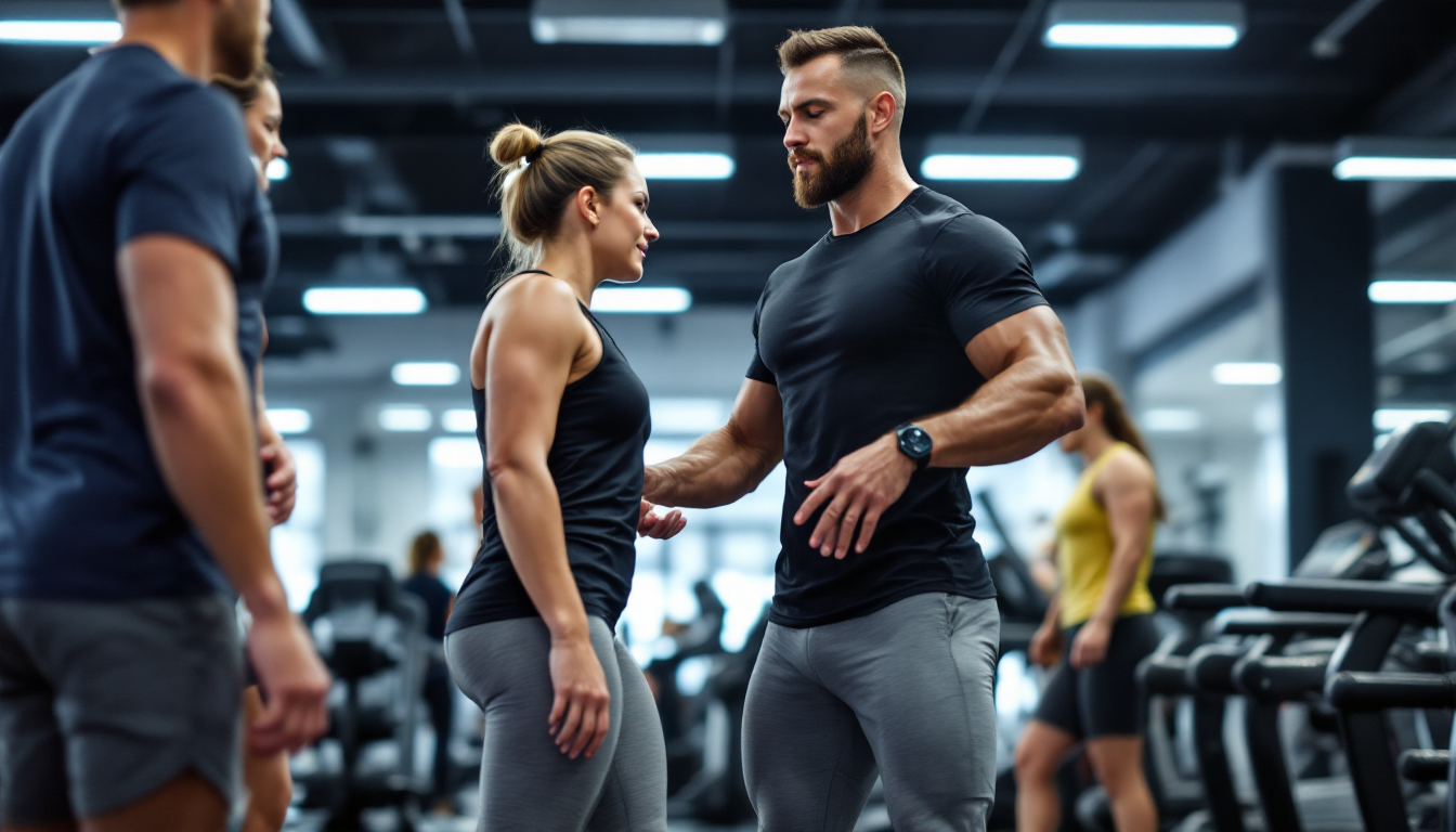 과체중 러너 부상 예방을 위한 스트레칭과 근력 운동을 시범 보이는 물리치료사