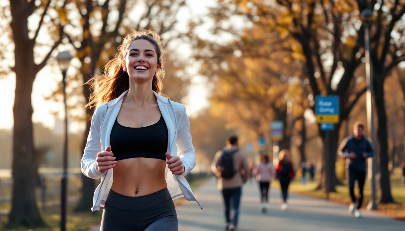 러닝 앱으로 기록을 관리하며 새로운 코스를 달리는 러너